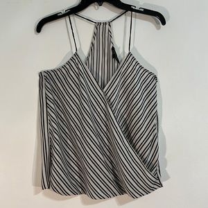 BANANA REPUBLIC Women’s Top, striped black and cream Sleeveless Size S